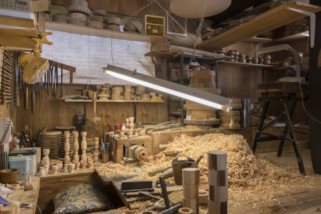 山中漆器 ろくろ挽き