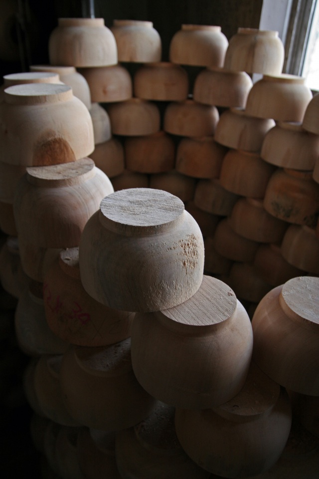 山中漆器 ろくろ挽き木地