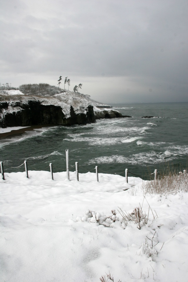 加佐の岬 雪景色